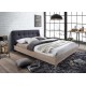 Grey Fabric & beech bed + matching  furniture set