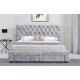 Magnificent Caspian Silver 4 Drawer Bed