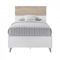 Stockholm Matt White & Oak 3'0 Bed