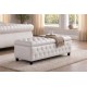 Buckingham Bayleigh White Real Leather Wing back Armchair