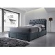 Gregham Grey Fabric Bed 4 Drawers 